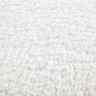 20"x20" Oversize Cozy Soft Reversible Faux Shearling Family-Friendly Square Pillow Cover White - Lush Décor