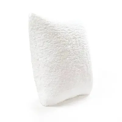 20"x20" Oversize Cozy Soft Reversible Faux Shearling Family-Friendly Square Pillow Cover White - Lush Décor