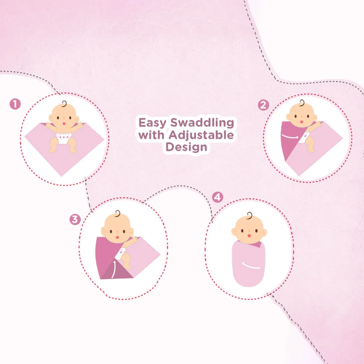 Baby Moo Whale Warm Hooded Quilted Wrapper - Pink