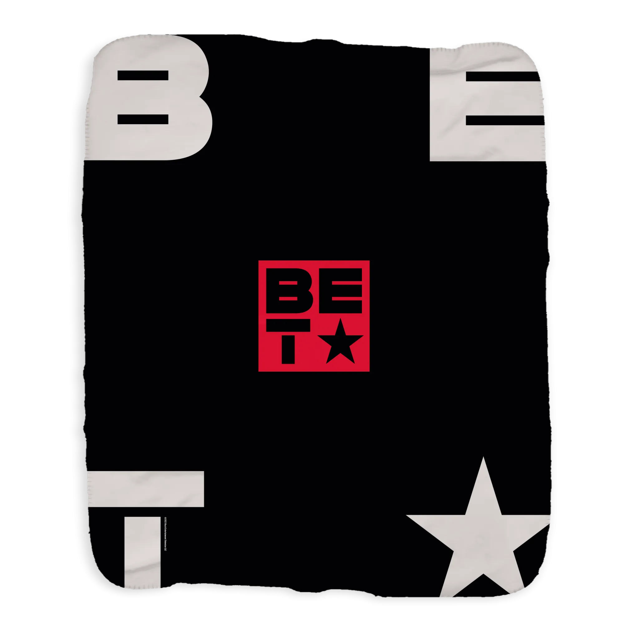 BET Logo Grey Sherpa Blanket