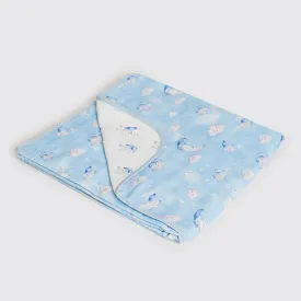 Celestial Organic Reversible Blanket- Blue, Pink