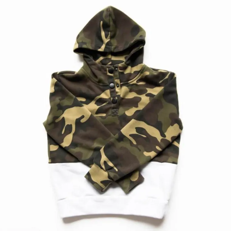 Little   Loved - Camo Snap Hoodie