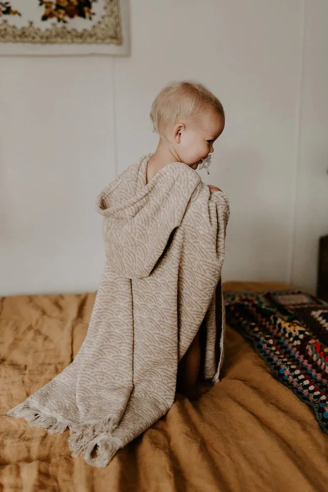 Organic Cotton Hooded Towel - Shell