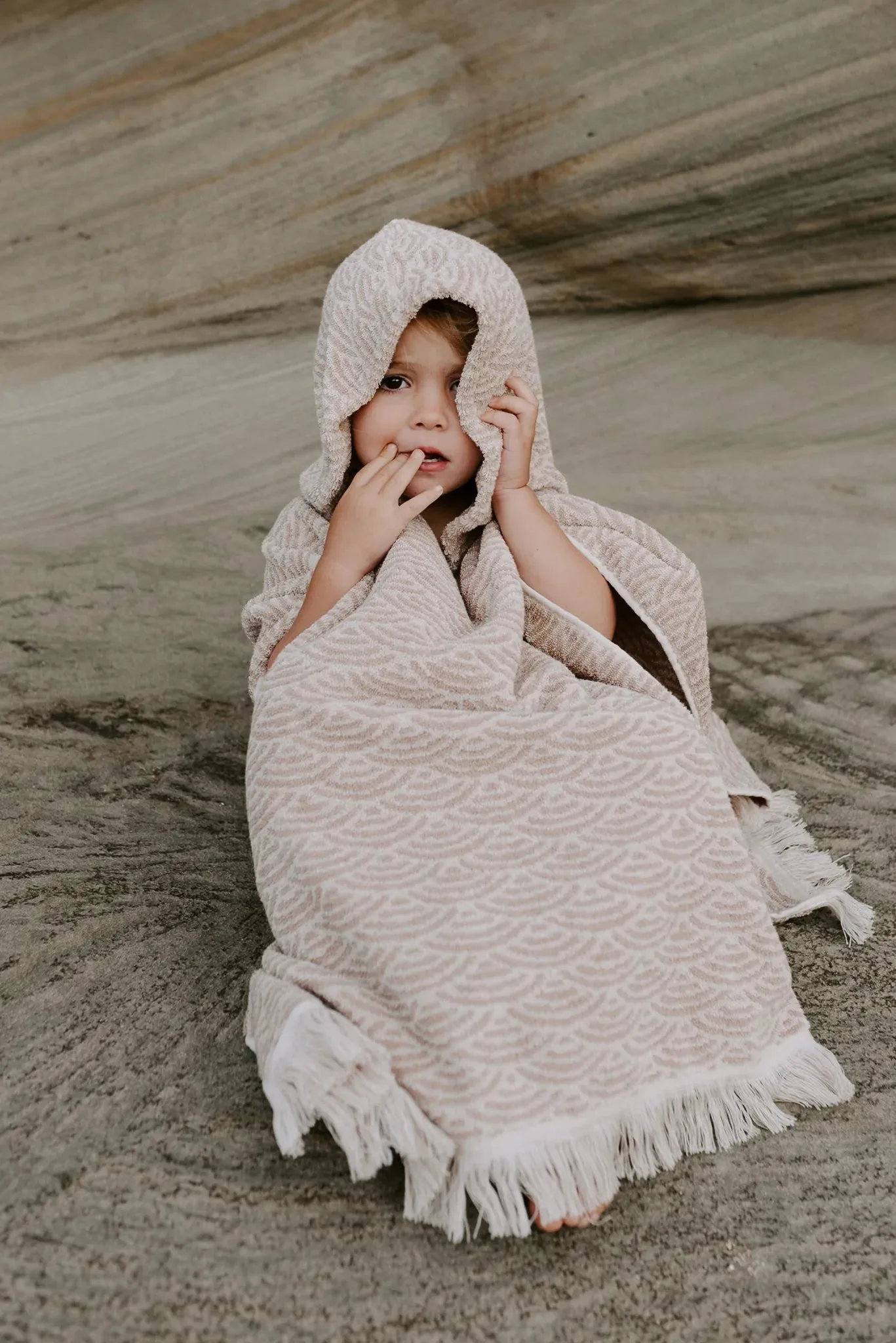 Organic Cotton Hooded Towel - Shell