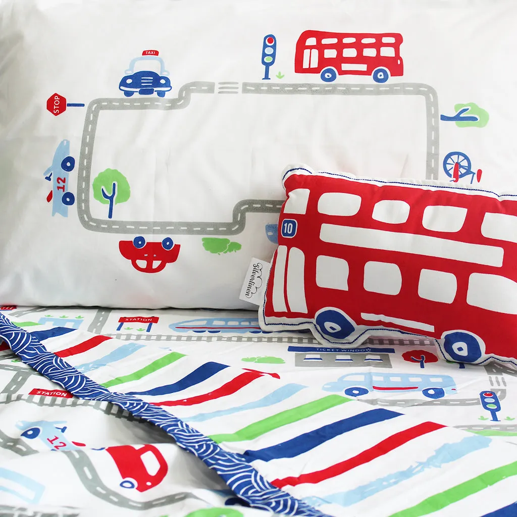 "Bundle of Joy" Busy Street Single Bedsheet Set