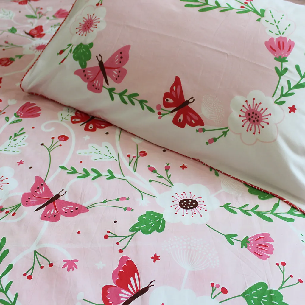 "Bundle of Joy" Flowers & Butterflies Single Bedsheet Set
