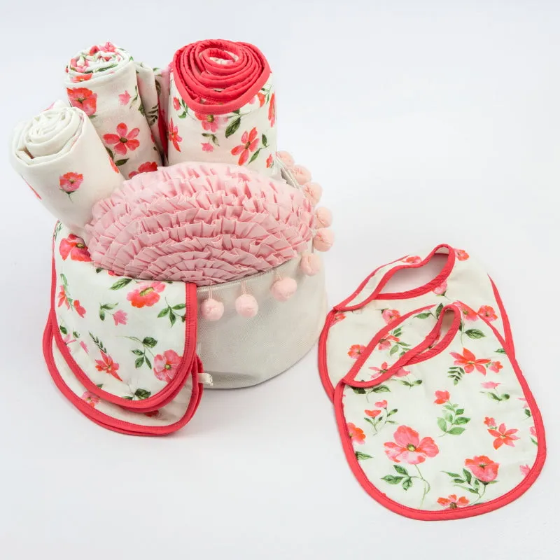 "Favorite Essentials" Organic Muslin Gift Hamper (Blossoms)