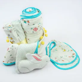 "Favorite Essentials" Organic Muslin Gift Hamper (Snuggle Bunny)