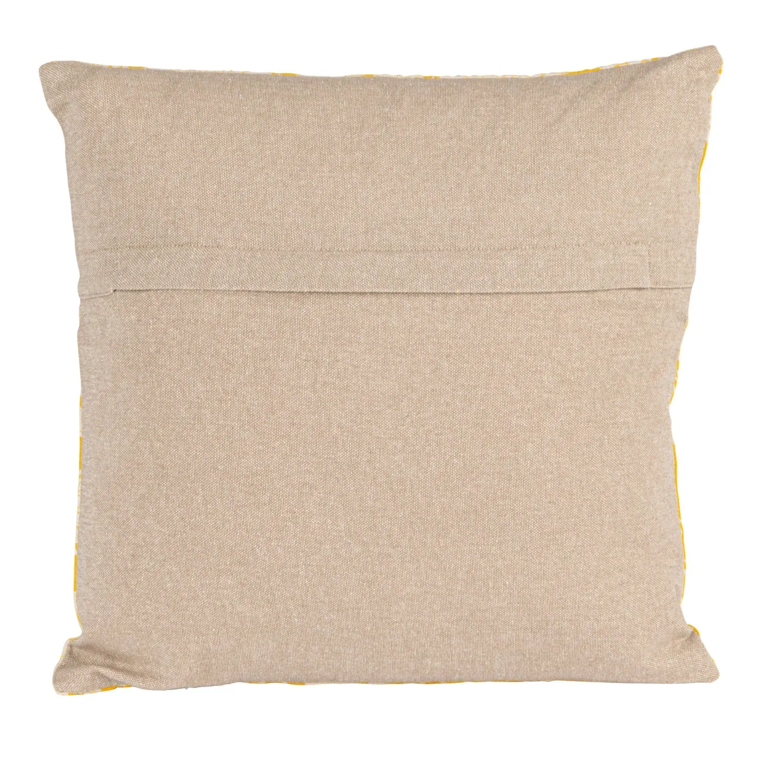 Square Cotton & Linen Voile Block Printed Pillow - 16"