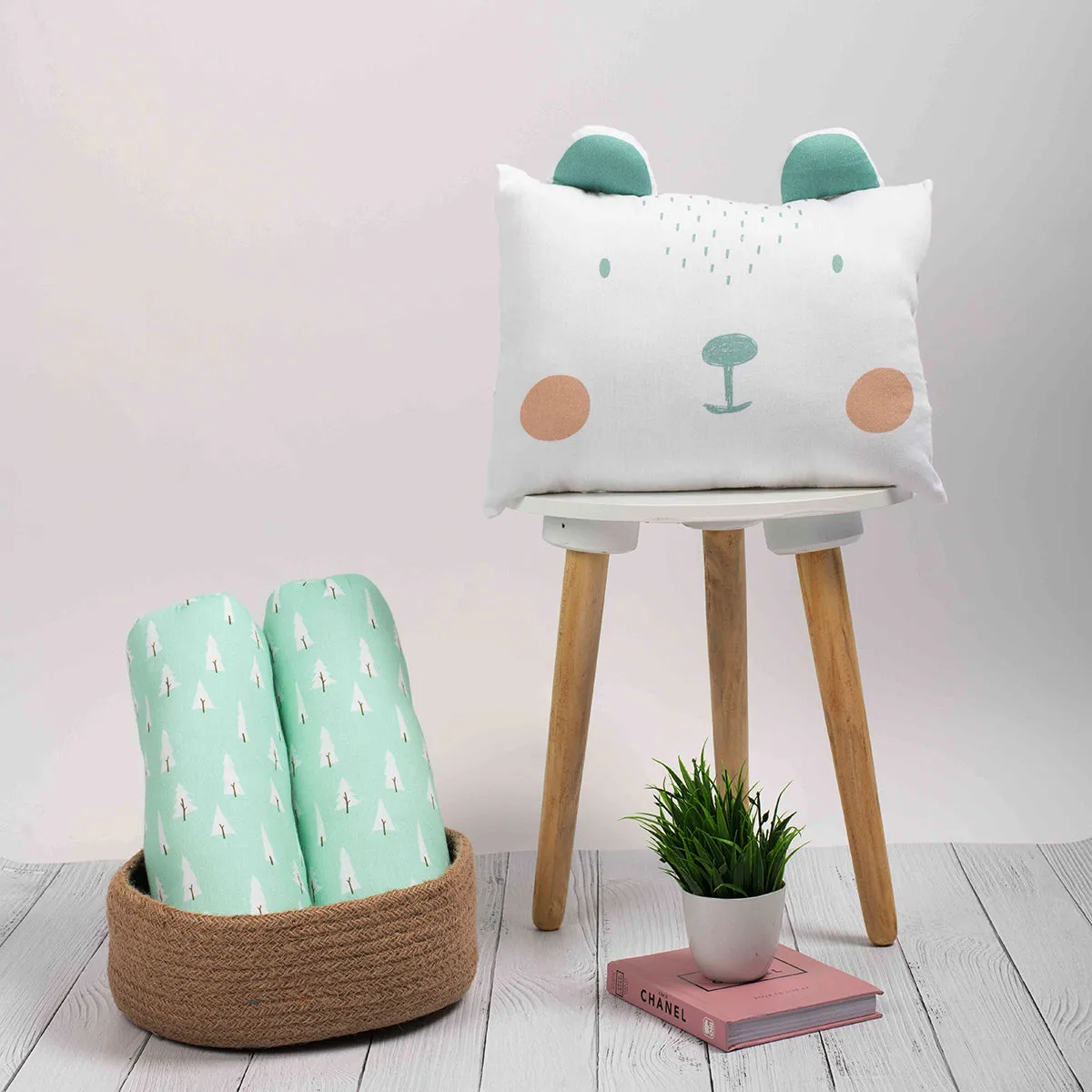 Tiny Snooze Organic Pillow & Bolsters- Polar Bear