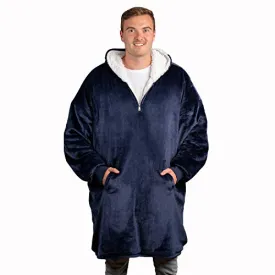 Trekki Oversized Hoodie Blanket Sweatshirt, Wearable Blanket Hoodie Men Women with Zip, Comfy Fleece Hooded Blanket Adult