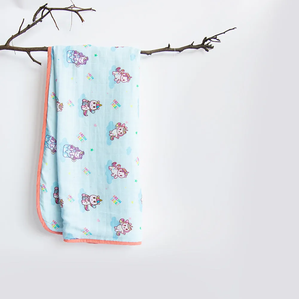 Unicorn Dreams - Reversible Muslin Blanket